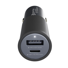 Nabíječka do auta pro zařízení s konektorem USB-C / USB-A, duální, 100W Nabíječka do auta pro zařízení s konektorem USB-C / USB-A, duální, 100W