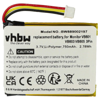 Baterie pro GlobalSat GH625XT, 750 mAh Baterie pro GlobalSat GH625XT, 750 mAh