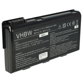 Baterie pro MSI A5000 / A6000 / A6200 / CR600, 6600 mAh Baterie pro MSI A5000 / A6000 / A6200 / CR600, 6600 mAh