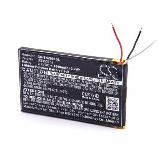 Baterie pro Sony NWZ-ZX1, 1000 mAh Baterie pro Sony NWZ-ZX1, 1000 mAh
