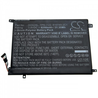 Baterie pro HP X2 210 G1 / Pavilion X2 10, DO02XL, 8250 mAh Baterie pro HP X2 210 G1 / Pavilion X2 10, DO02XL, 8250 mAh
