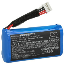 Baterie pro LLG Xboom Go PK7 / Music Flow P7, 2500 mAh