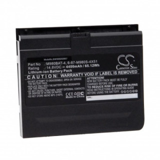 Baterie pro Clevo X8100, 4400 mAh Baterie pro Clevo X8100, 4400 mAh