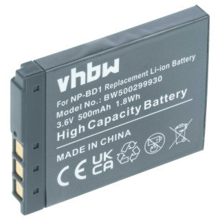 Baterie NP-BD1 pro Sony Cybershot DSC-T2 / DSC-T900 / DSC-TX1, 500 mAh Baterie NP-BD1 pro Sony Cybershot DSC-T2 / DSC-T900 / DSC-TX1, 500 mAh