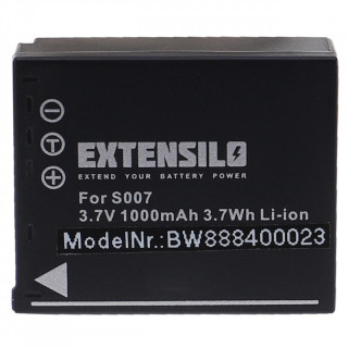 Baterie CGA-S007 pro Panasonic Lumix DMC-TZ5 / DMC-TZ4 / DMC-TZ3, 1000 mAh