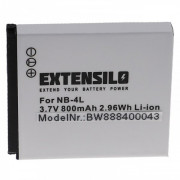 Baterie NB-4L pro Canon IXUS 30 / 40 / 50 / 55, 800 mAh