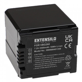 Baterie VW-VBG260 pro Panasonic HDC-SD1 / HDC-HS100 / HDC-SD100 / HDC-SD707, 2500 mAh Baterie VW-VBG260 pro Panasonic HDC-SD1 / HDC-HS100 / HDC-SD100 / HDC-SD707, 2500 mAh