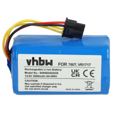 Baterie pro Proscenic 780T / 790T / Vileda VR302, bez bydlení, 3000 mAh