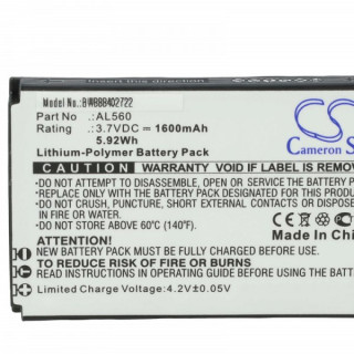 Baterie pro Beafon AL560, 1600 mAh Baterie pro Beafon AL560, 1600 mAh