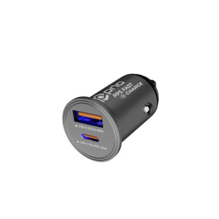 Nabíječka do auta pro zařízení s konektorem USB-C / USB-A, duální, 45W