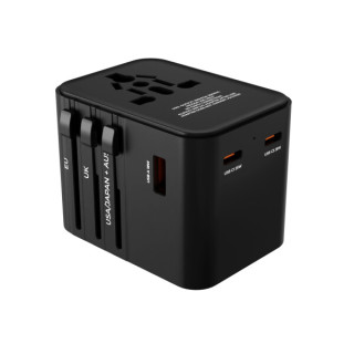 Univerzální cestovní adaptér pro UK / US / EU / China, 2 x USB-C výstup a 1 x USB-A výstup Univerzální cestovní adaptér pro UK / US / EU / China, 2 x USB-C výstup a 1 x USB-A výstup