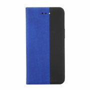 Flipové pouzdro pro Apple iPhone 13 Mini z umělé kůže, modro-černé Flipové pouzdro pro Apple iPhone 13 Mini z umělé kůže, modro-černé