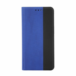 Flipové pouzdro pro Apple iPhone 13 Pro z umělé kůže, modro-černé