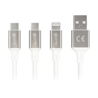 Datový kabel z USB-A na MicroUSB 2.0 / USB-C / Lightning, 1,2 m