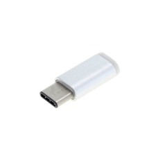 Adaptér z MicroUSB na USB-C, stříbrný