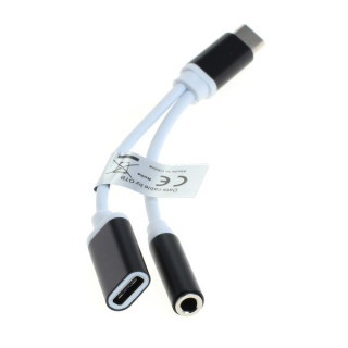 Adaptér - rozbočovač s USB-C na USB-C a jack 3,5mm konektor