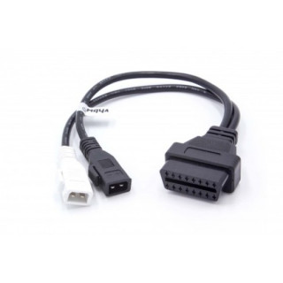 Adaptér z Audi / VW / Seat / Škoda 2x2-pin na OBD2 Adaptér z Audi / VW / Seat / Škoda 2x2-pin na OBD2